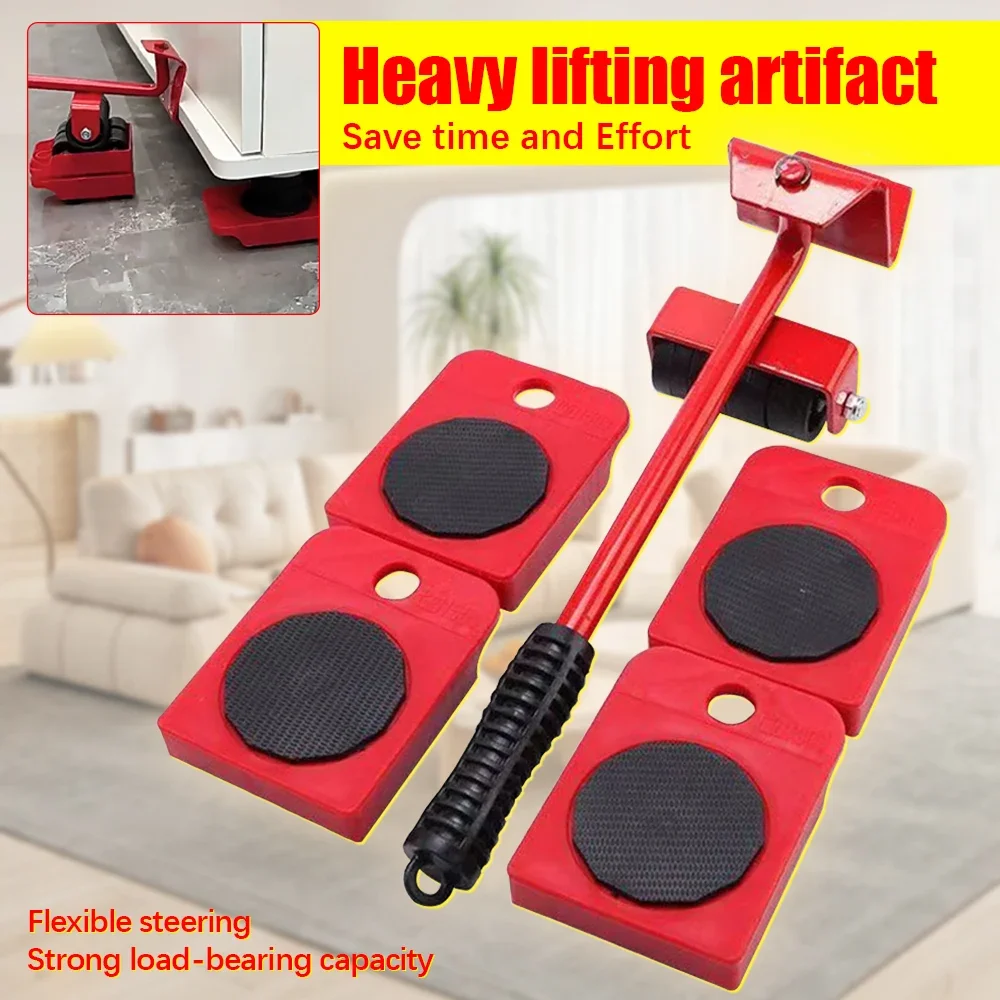 5Pcs-set Furniture Moving Transport Tool Heavy Motion Roll Hand Carriage Retractable Lifting Bar
5Pcs-set Furniture Moving Transport Tool Heavy Motion Roll Hand Carriage Retractable Lifting Bar