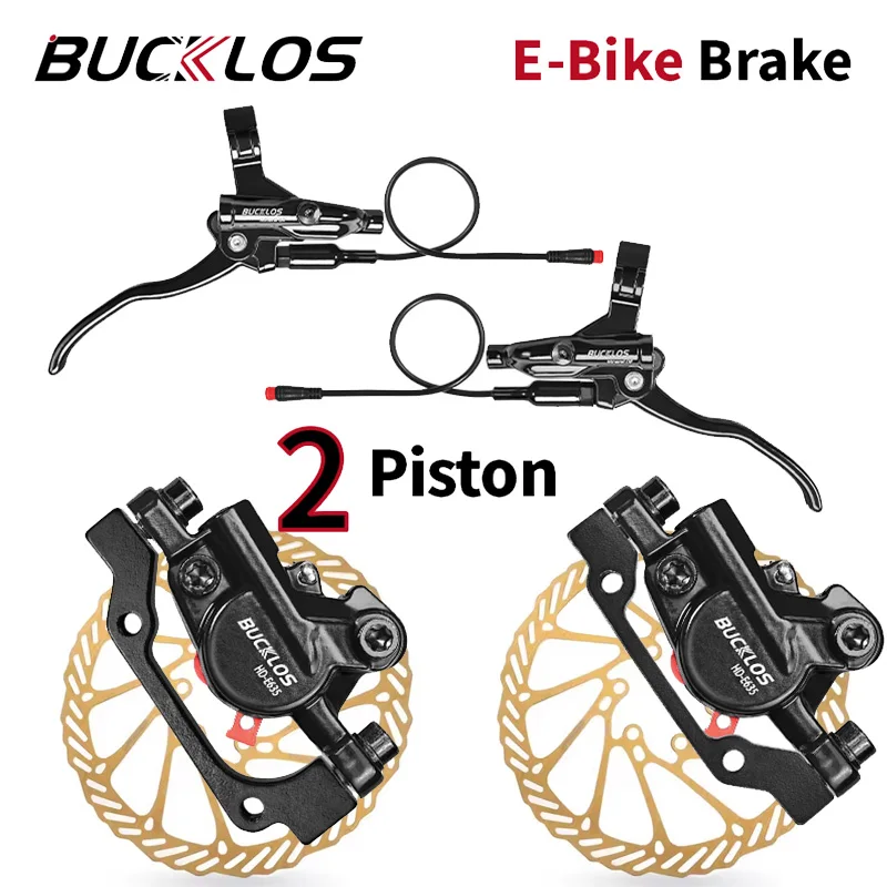 BUCKLOS Electric Scooter Disc Brake Set 2 Piston E-Bike Hydraulic Disc Brake Power Off 2 Pin Folding Fat Bike Brakes 160mm Rotor
BUCKLOS Electric Scooter Disc Brake Set 2 Piston E-Bike Hydraulic Disc Brake Power Off 2 Pin Folding Fat Bike Brakes 160mm Rotor