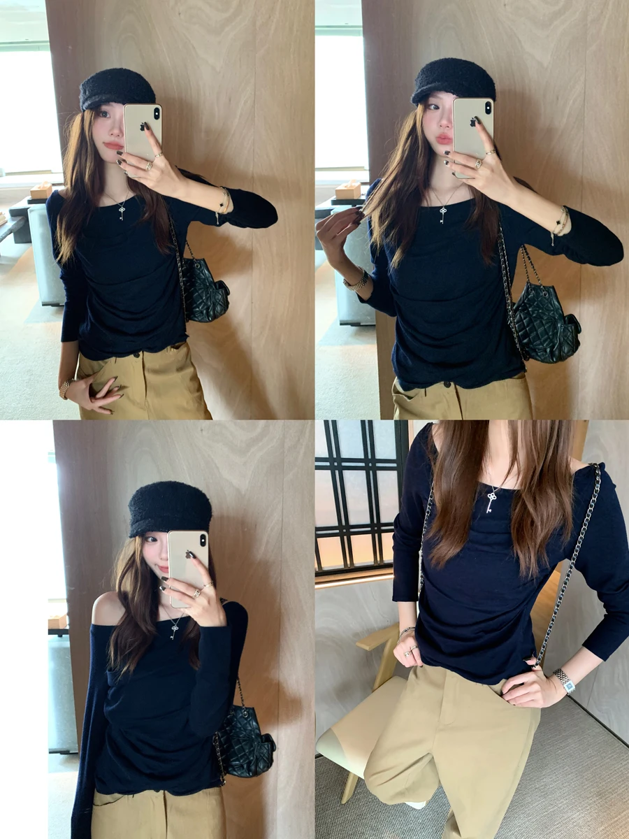 Женский вязаный шерстяной свитер Ele с длинным рукавом, осенняя новинка, базовый слой, имитация двухслойности, мягкий, элегантный
Женский вязаный шерстяной свитер Ele с длинным рукавом, осенняя новинка, базовый слой, имитация двухслойности, мягкий, элегантный