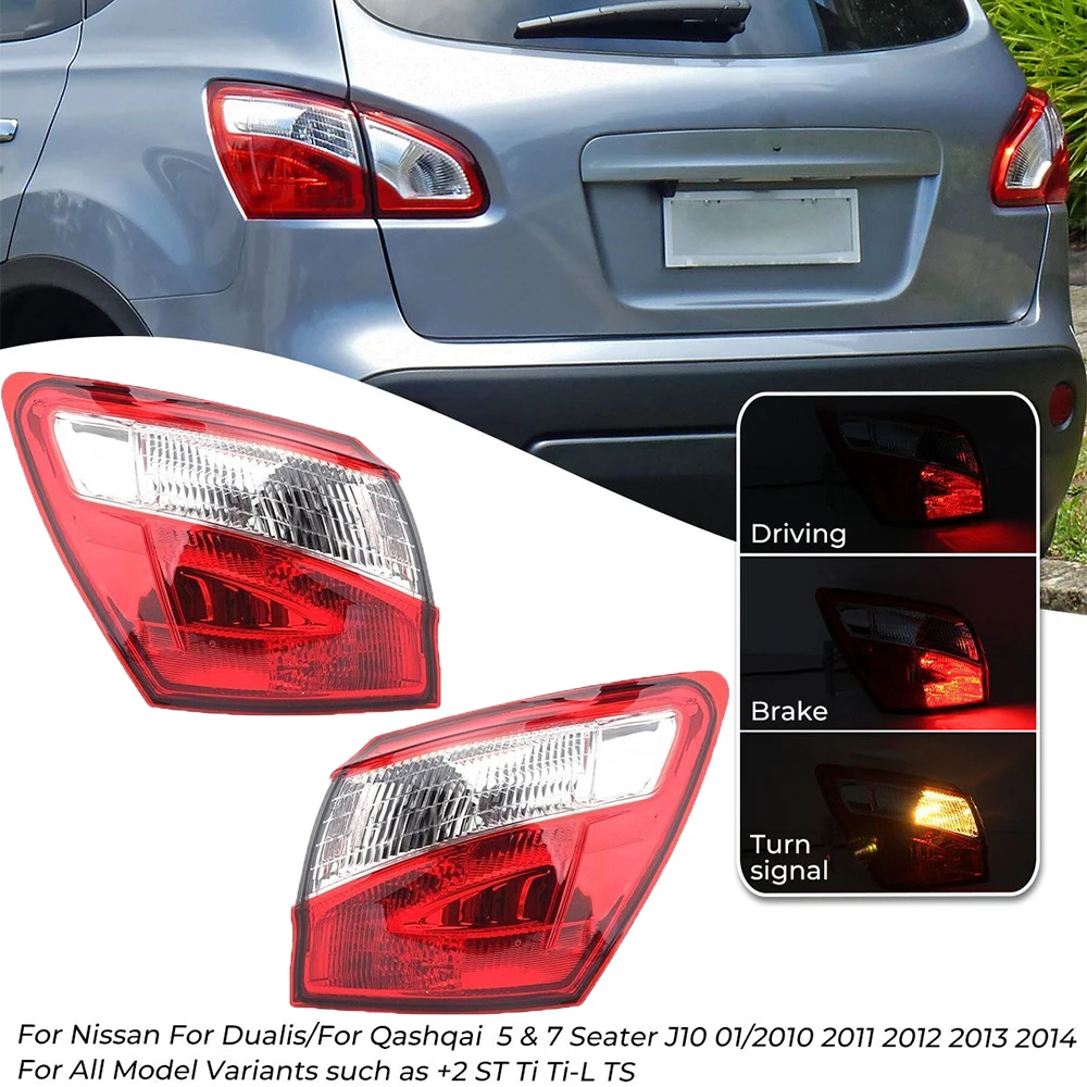 Car Outer Rear Tail Light With LED Brake Fog Lamp EU Version 26555-BR00A 26550-BR00A For Nissan Dualis 5&7 Seater J10 2010-2014
Car Outer Rear Tail Light With LED Brake Fog Lamp EU Version 26555-BR00A 26550-BR00A For Nissan Dualis 5&7 Seater J10 2010-2014