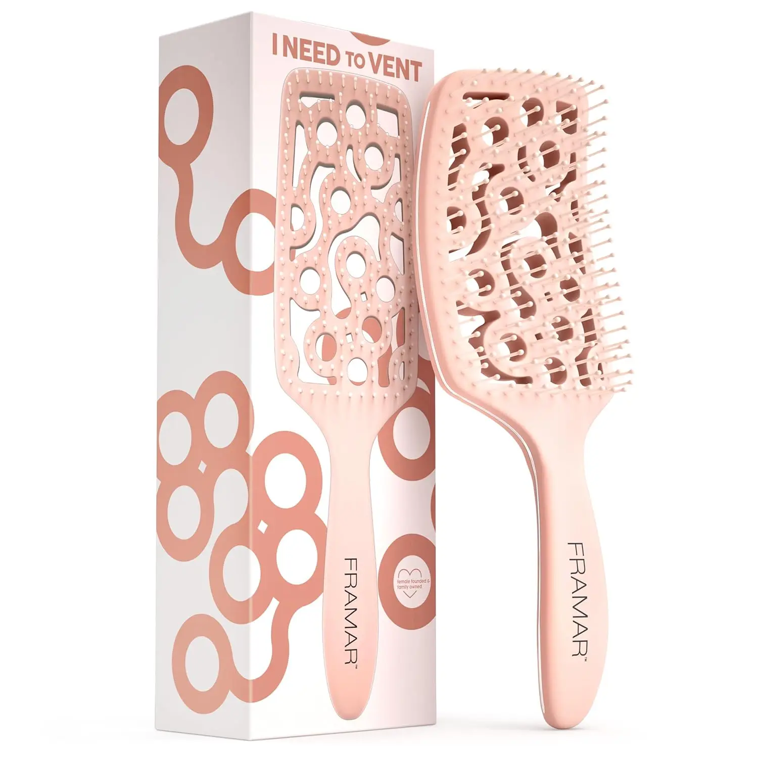 Curved Vented Hair Brush for Faster Blow Drying, Heat Resistant, Less Breakage - Champagne
Curved Vented Hair Brush for Faster Blow Drying, Heat Resistant, Less Breakage - Champagne