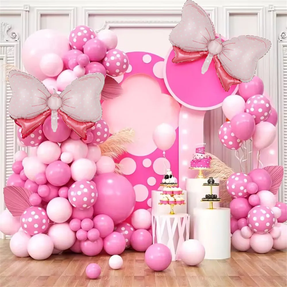 126Pcs Pink Balloon Garland Arch Set Aluminum Film Bow Princess Theme Valentine's Day Birthday and Ball Decorations
126Pcs Pink Balloon Garland Arch Set Aluminum Film Bow Princess Theme Valentine's Day Birthday and Ball Decorations