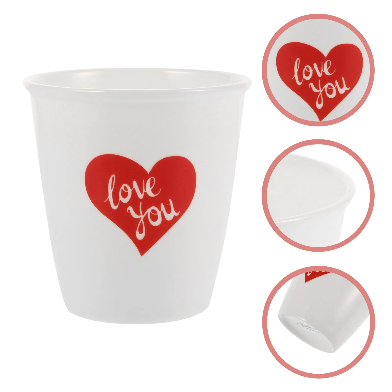 200Ml Handleless Porcelain Mug Red Heart Design Valentine's Day Coffee Cup Wedding Party Favor Reusable Ceramic Tumbler Couple
200Ml Handleless Porcelain Mug Red Heart Design Valentine's Day Coffee Cup Wedding Party Favor Reusable Ceramic Tumbler Couple