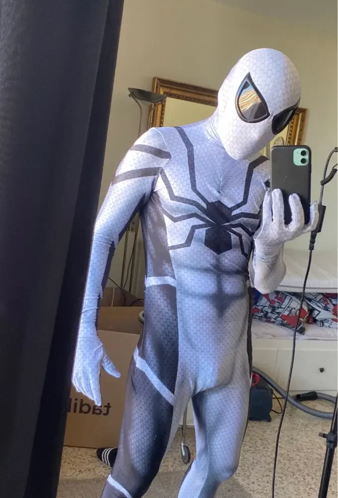 White Black Future Fundation Spiderman Cosplay Costume Superhero 3D Printed Zentai Bodysuit Halloween Costume Disfraces Adults
White Black Future Fundation Spiderman Cosplay Costume Superhero 3D Printed Zentai Bodysuit Halloween Costume Disfraces Adults