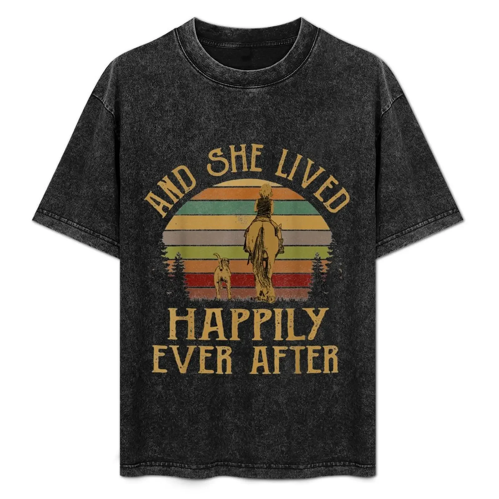Vintage And She Lived Happily Ever After Horse Dogs T-Shirt clothes boys whites summer clothes Funny t-shirt mens t shirts
Vintage And She Lived Happily Ever After Horse Dogs T-Shirt clothes boys whites summer clothes Funny t-shirt mens t shirts