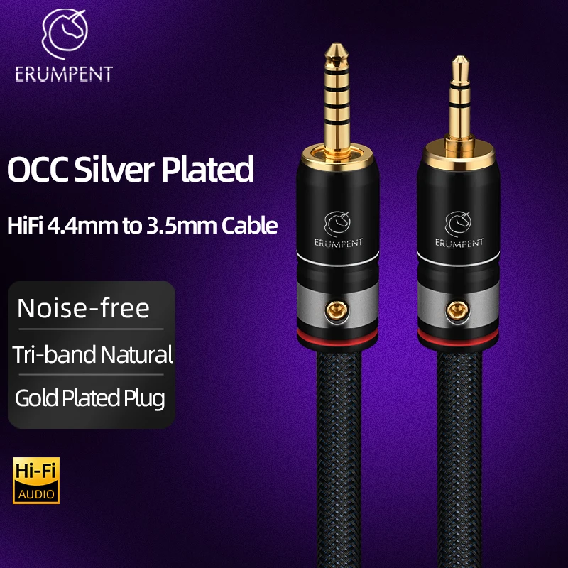 ERUMPENT Store HiFi 4.4mm to 3.5mm Audio Cable OCC Silver Plated Balanced 4.4mm to 3.5mm Male to Male Cable for Balance Player
ERUMPENT Store HiFi 4.4mm to 3.5mm Audio Cable OCC Silver Plated Balanced 4.4mm to 3.5mm Male to Male Cable for Balance Player