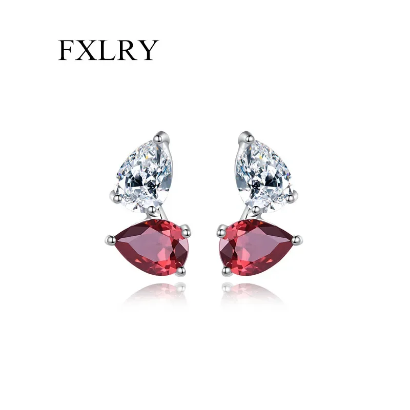 FXLRY Cute Clear Red Shinning Cubic Zircon Geometric Tiny Chic Stud Earring For Women Party Fashion Jewelry
FXLRY Cute Clear Red Shinning Cubic Zircon Geometric Tiny Chic Stud Earring For Women Party Fashion Jewelry