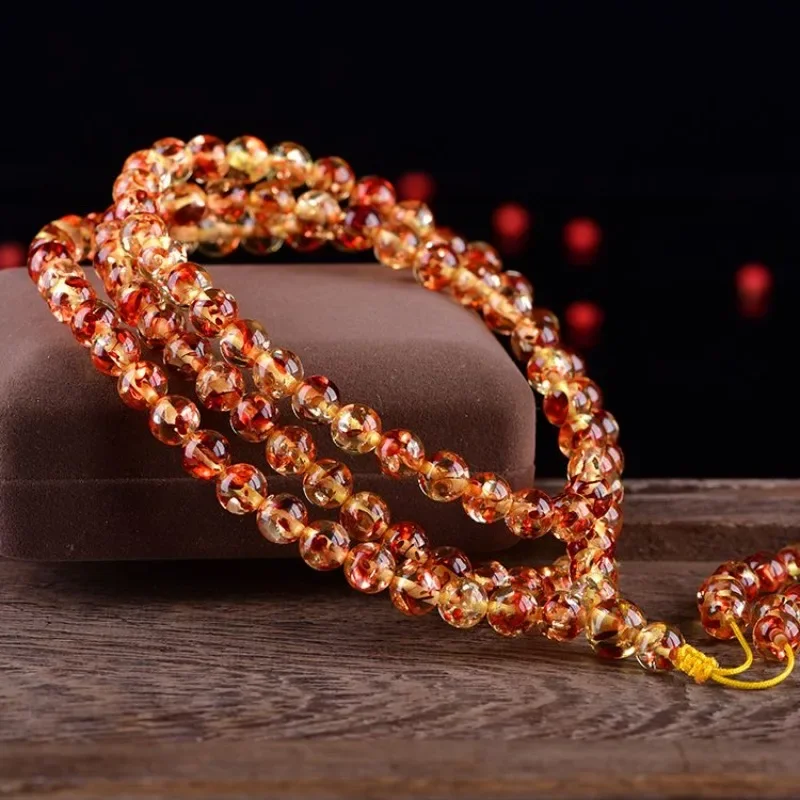 Flower Amber Bracelet 108 Buddha Beads Necklace, Male and Female Couples Multi-circle Bracelet.
Flower Amber Bracelet 108 Buddha Beads Necklace, Male and Female Couples Multi-circle Bracelet.