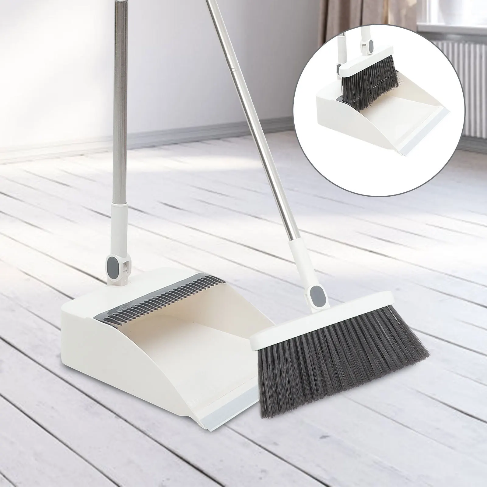 1Set Broom and Dustpan Cleaning Set Supple Bristle Ergonomic Handle Home Accessories Indoor Outdoor Household Dustpan Broom Long
1Set Broom and Dustpan Cleaning Set Supple Bristle Ergonomic Handle Home Accessories Indoor Outdoor Household Dustpan Broom Long