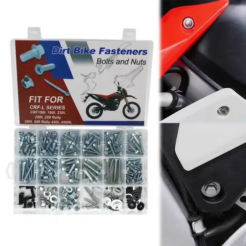 For HONDA CRF150L CRF190L CRF70F CRF230L CRF250L Rally CRF300L Rally CRF450L CRF450RL Dirt Bike Complete Plastics Body Bolt Kit