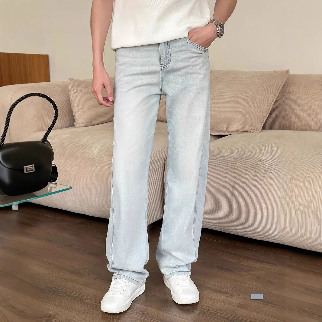 Летние джинсовые прямые джинсы Han Haax Lenzing Micro Bend Knife Повседневные длинные брюки со средней талией Повседневная одежда Stone Wa
Летние джинсовые прямые джинсы Han Haax Lenzing Micro Bend Knife Повседневные длинные брюки со средней талией Повседневная одежда Stone Wa