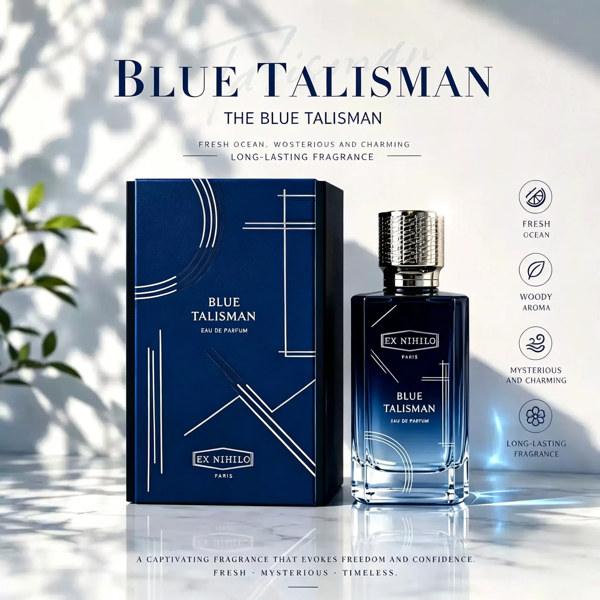Blue Talisman Cologne For Men Women Fresh Ocean Woody Aroma Mysterious Charm Long Lasting Fragrance Perfume Eau De Parfum Spray
Blue Talisman Cologne For Men Women Fresh Ocean Woody Aroma Mysterious Charm Long Lasting Fragrance Perfume Eau De Parfum Spray
