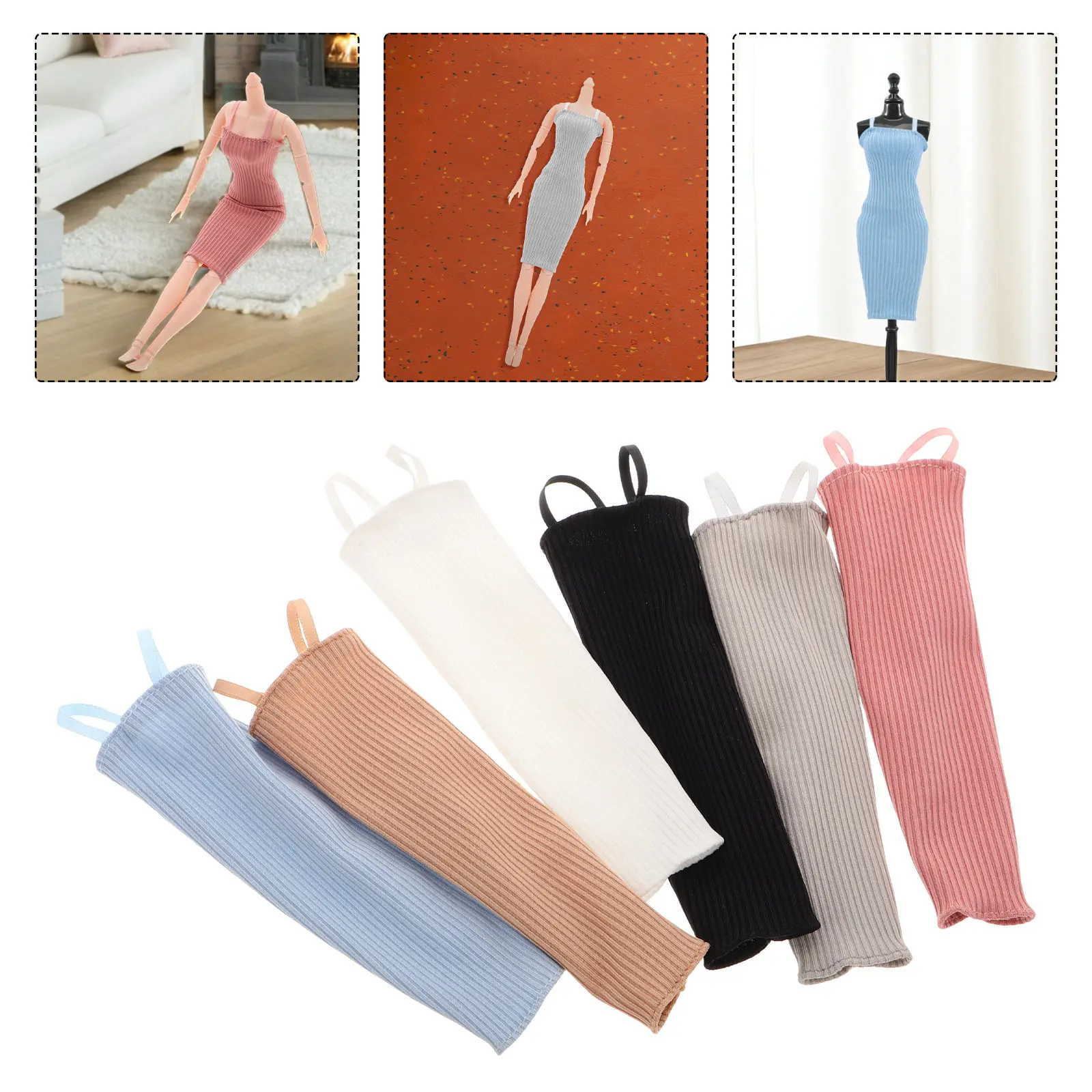 6Pcs Hand Knitted Slip Dress Set for 30Cm Exquisite Craftsmanship Lightweight Comfortable Easy on Off Dress Up Pretend
6Pcs Hand Knitted Slip Dress Set for 30Cm Exquisite Craftsmanship Lightweight Comfortable Easy on Off Dress Up Pretend