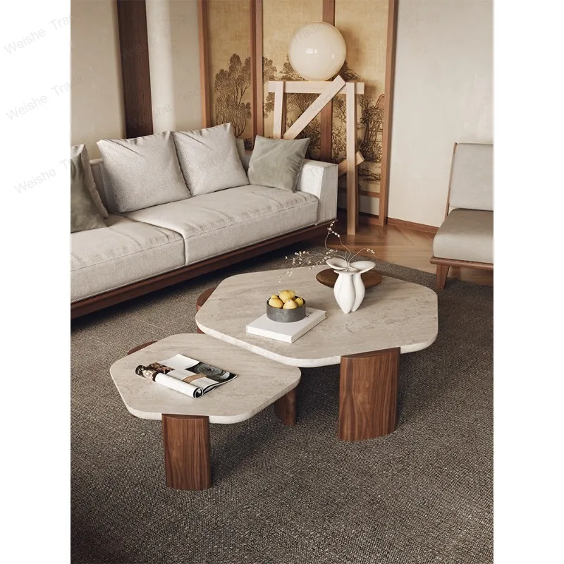 Coffee table living room household light luxury high sense natural travertine small apartment B & B medieval wabi sabi simple
Coffee table living room household light luxury high sense natural travertine small apartment B & B medieval wabi sabi simple