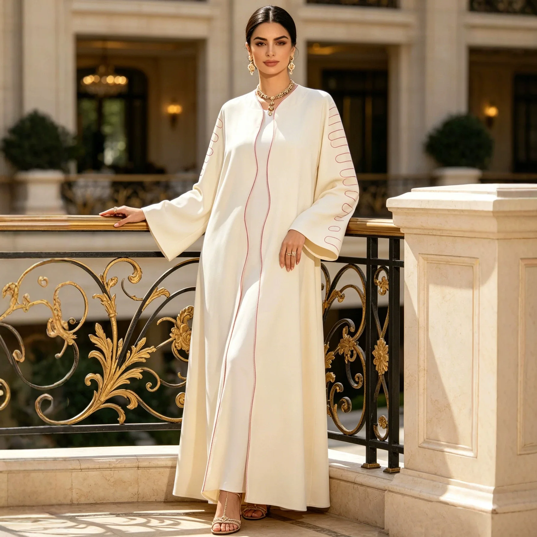 New Style Embroidered Elegant Cardigan Dress For Women, Embroidered Long Dress, Women's Dress Ramadan Dubai Luxury Islam Elegant
New Style Embroidered Elegant Cardigan Dress For Women, Embroidered Long Dress, Women's Dress Ramadan Dubai Luxury Islam Elegant