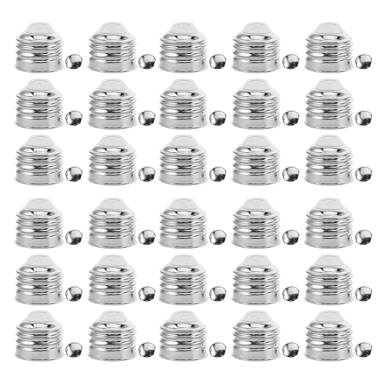 50pcs E27 Bulb Socket Aluminum Nickel-Plated Light Adapter Socket for LED Bulbs Suitable for Various Lighting Fixtures Accessori
50pcs E27 Bulb Socket Aluminum Nickel-Plated Light Adapter Socket for LED Bulbs Suitable for Various Lighting Fixtures Accessori