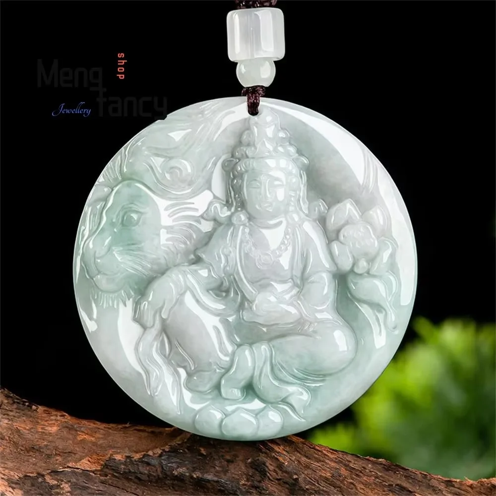 Natural Myanmar A-goods Jadeite Manjushri Bodhisattva Guanyin Pendant Zodiac Rabbit Guardian God Fashion Luxury Jewelry Souvenir
Natural Myanmar A-goods Jadeite Manjushri Bodhisattva Guanyin Pendant Zodiac Rabbit Guardian God Fashion Luxury Jewelry Souvenir