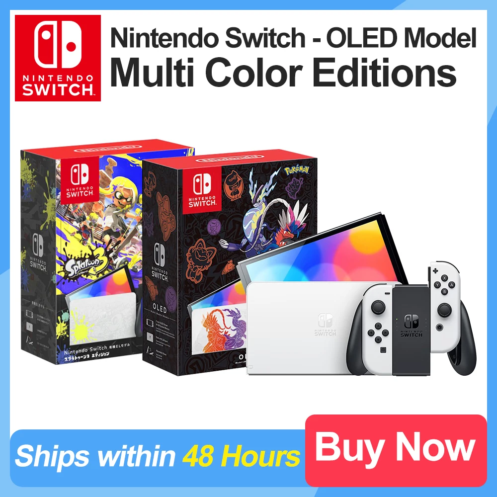 игровые приставки Nintendo Switch OLED, несколько цветов, 7-дюймовый экран OLED, поддержка ТВ, настольный и портативный режим игры
игровые приставки Nintendo Switch OLED, несколько цветов, 7-дюймовый экран OLED, поддержка ТВ, настольный и портативный режим игры