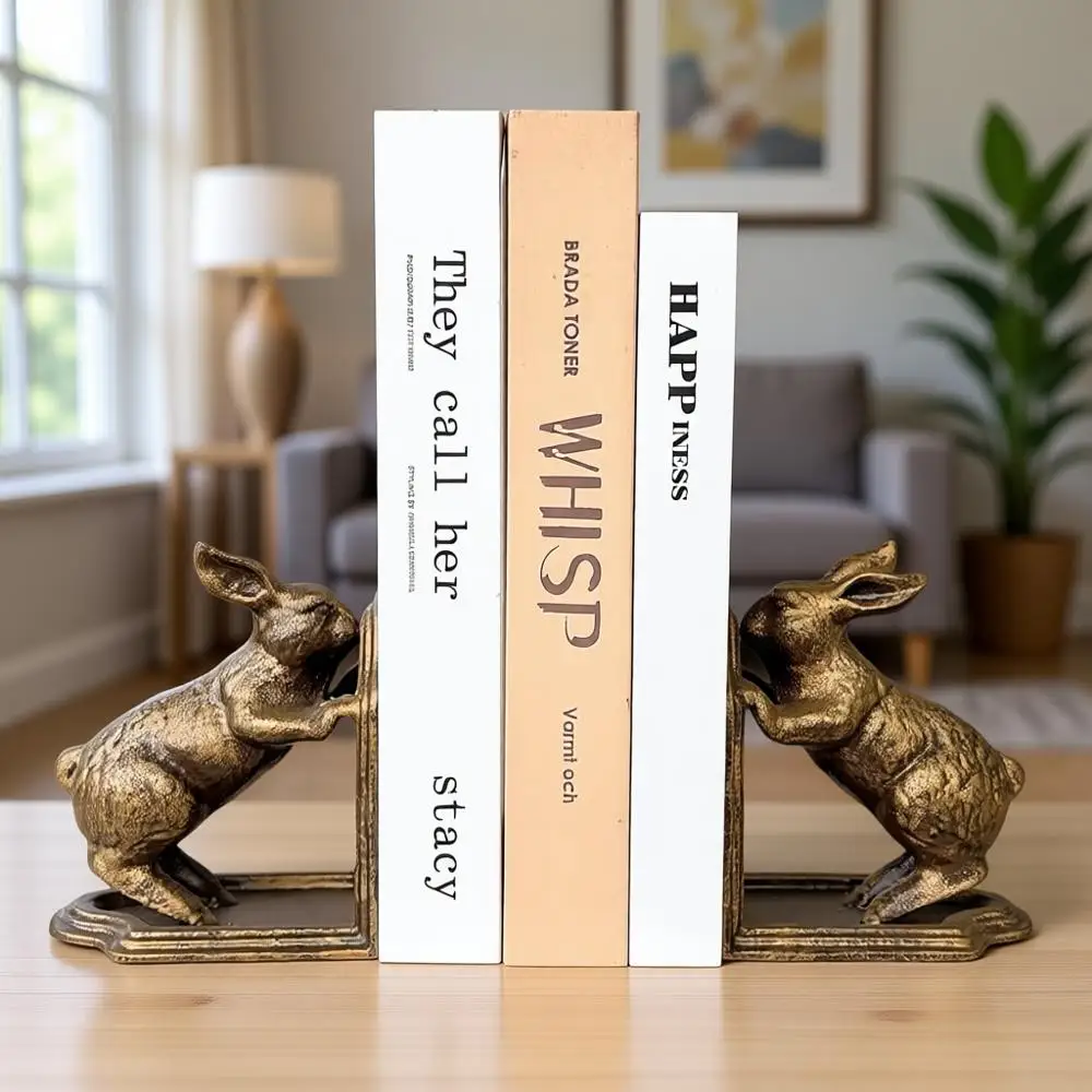 Antique Gold Bunny Cast Iron Bookends - Heavy Duty for Sturdy Books, Vintage Style Decor
Antique Gold Bunny Cast Iron Bookends - Heavy Duty for Sturdy Books, Vintage Style Decor