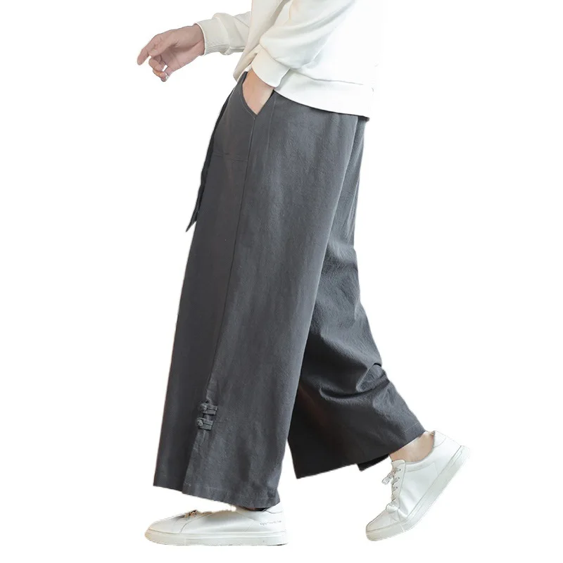 New Chinese Spring and Autumn Chinese Style Button Casual Pants Men's Loose Straight Pants
New Chinese Spring and Autumn Chinese Style Button Casual Pants Men's Loose Straight Pants