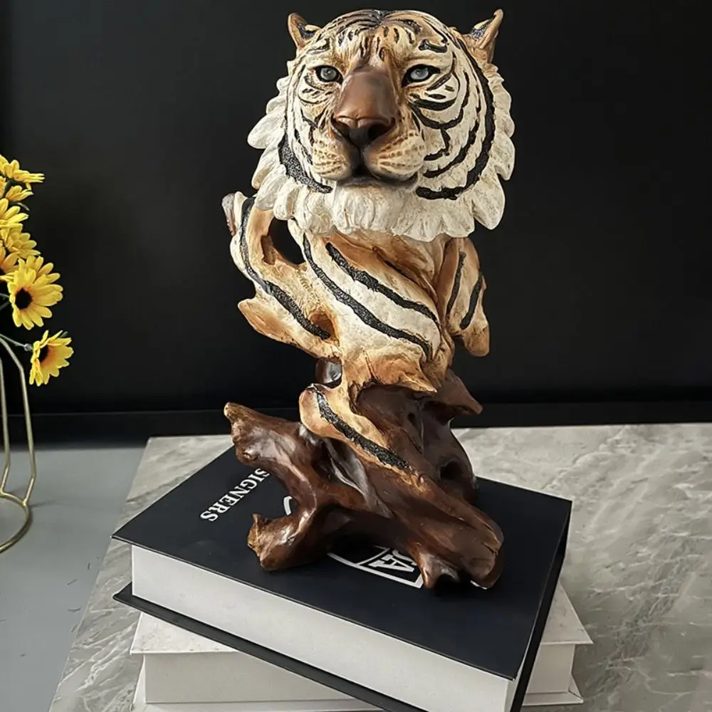 Crafts Resin Simulation Animal Statue Retro Vivid Tiger Lion Head Ornament Luxury Miniatures Figurine Sculpture Living Room 
Crafts Resin Simulation Animal Statue Retro Vivid Tiger Lion Head Ornament Luxury Miniatures Figurine Sculpture Living Room