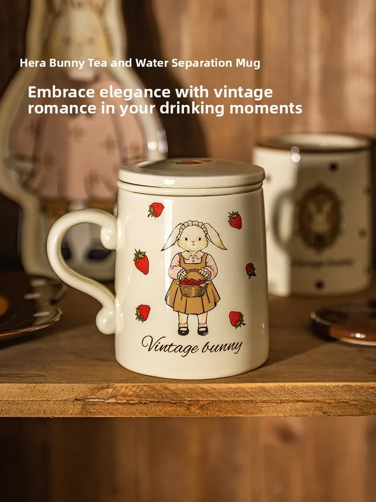 Modern Housewife Hera Rabbit Ceramic Mugs Office Tea Water Separation Cups High Aesthetic Value Drinking Tea Cups from China
Modern Housewife Hera Rabbit Ceramic Mugs Office Tea Water Separation Cups High Aesthetic Value Drinking Tea Cups from China