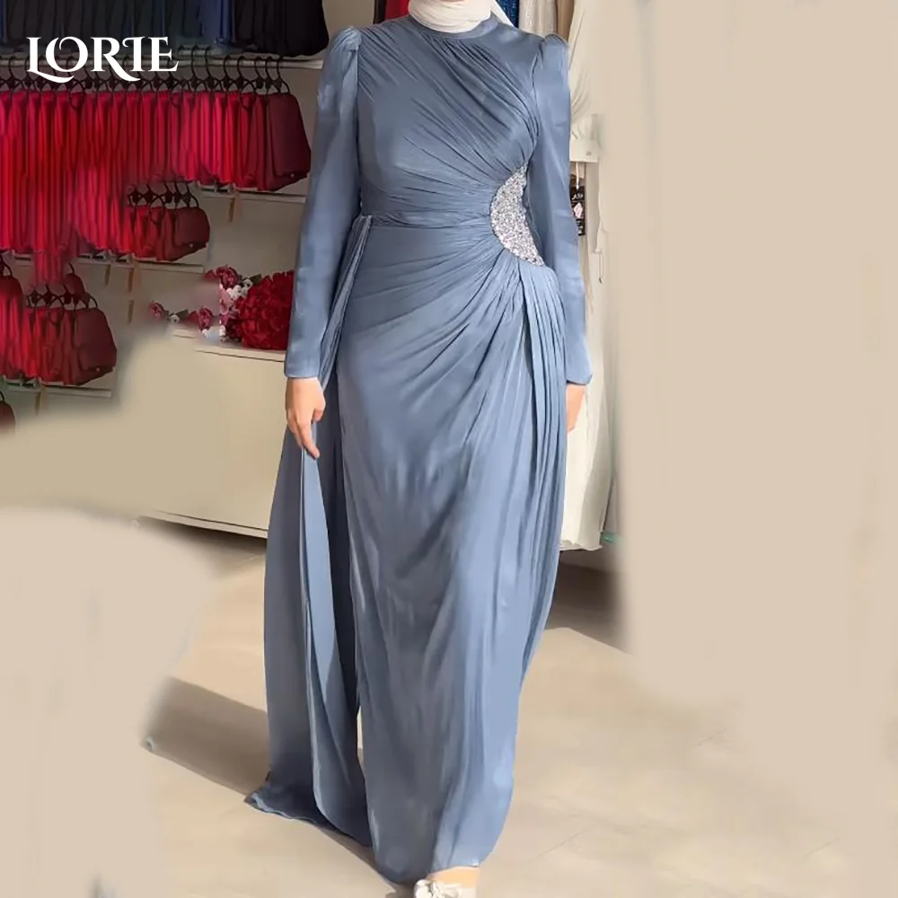 LORIE Long Sleeve Saudi Mermaid Evening Dresses Bobycon High Collar Prom Dress Elegant Pleats Arabia Customized Dubai Party Gown
LORIE Long Sleeve Saudi Mermaid Evening Dresses Bobycon High Collar Prom Dress Elegant Pleats Arabia Customized Dubai Party Gown