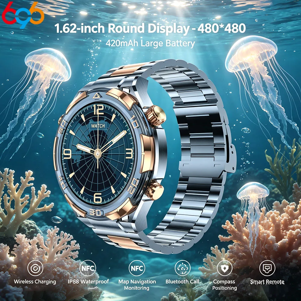 Smart Watch For Men NFC Health Exercise Monitoring Waterproof Smartwatch Blue Tooth Call 1.62 AMOLED Voice Assistant Positioning
Smart Watch For Men NFC Health Exercise Monitoring Waterproof Smartwatch Blue Tooth Call 1.62 AMOLED Voice Assistant Positioning