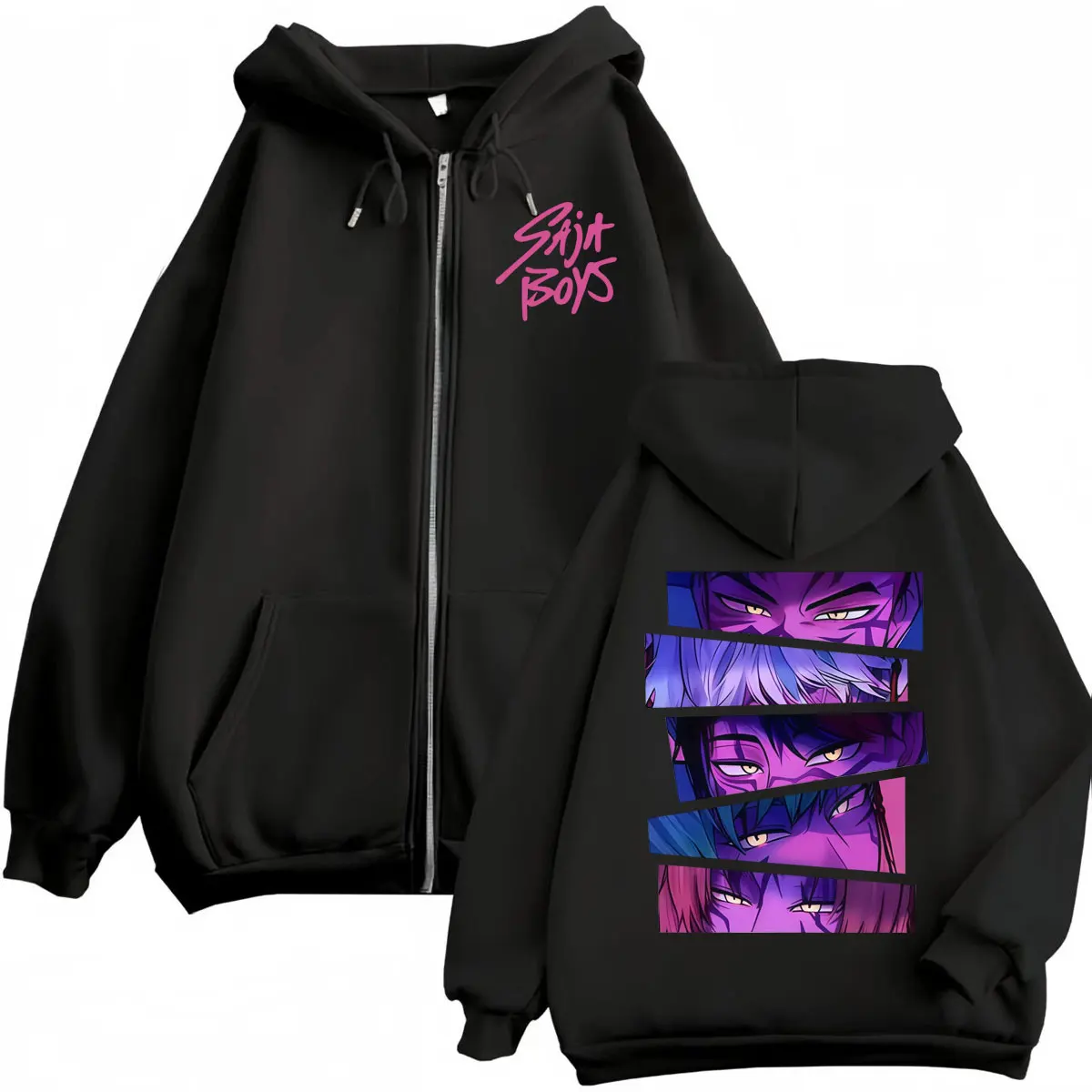 KPop Demon Hunters Merch Zipper Hoodie Men Women Clothing Harajuku Cartoon Zip Up Pullovers Fashion Casual Oversized Sweatshirts 
KPop Demon Hunters Merch Zipper Hoodie Men Women Clothing Harajuku Cartoon Zip Up Pullovers Fashion Casual Oversized Sweatshirts