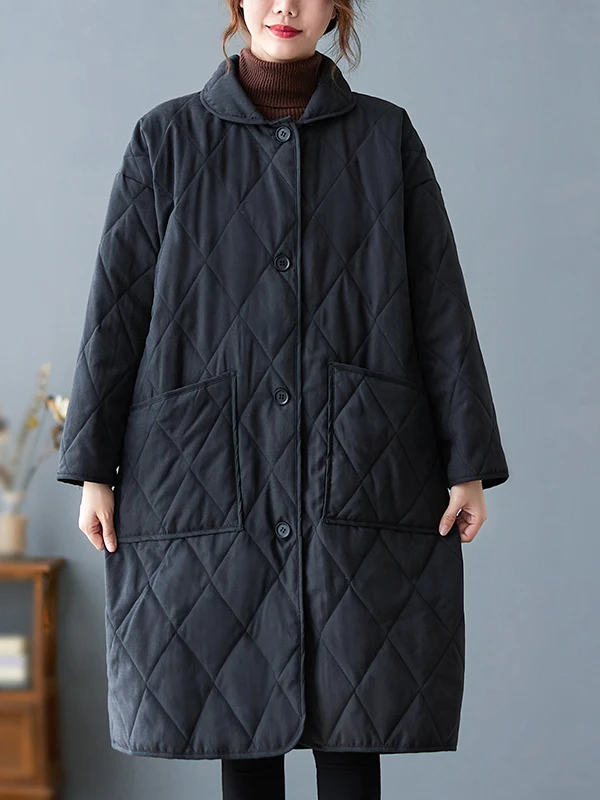 Женская утепленная хлопковая куртка больших размеров с длинными рукавами, однотонная, свободного кроя, осенняя верхняя одежда с пуговицами и принтованными деталями
Женская утепленная хлопковая куртка больших размеров с длинными рукавами, однотонная, свободного кроя, осенняя верхняя одежда с пуговицами и принтованными деталями