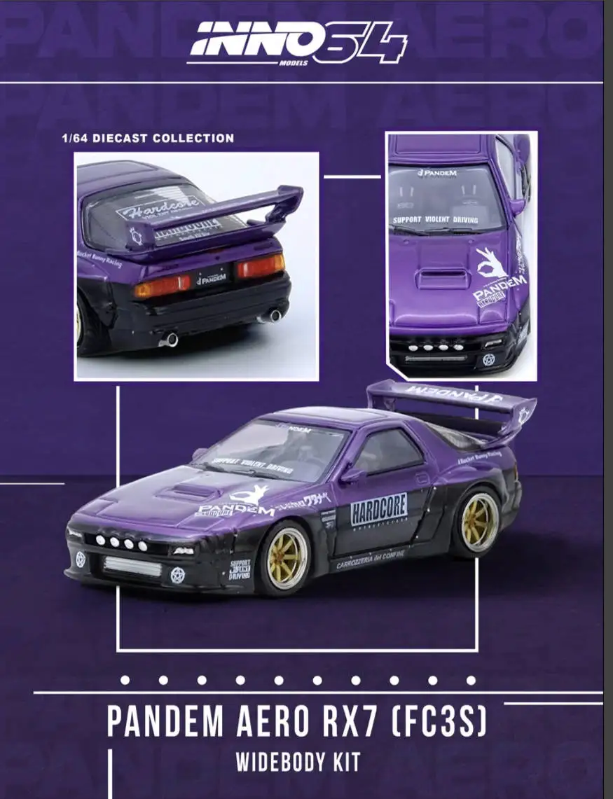 INNO64 1:64 Mazda RX-7 (FC3S) Pandem "Hardcore" — коллекционная модель автомобиля из литого металла, в наличии, готов к отправке
INNO64 1:64 Mazda RX-7 (FC3S) Pandem "Hardcore" — коллекционная модель автомобиля из литого металла, в наличии, готов к отправке