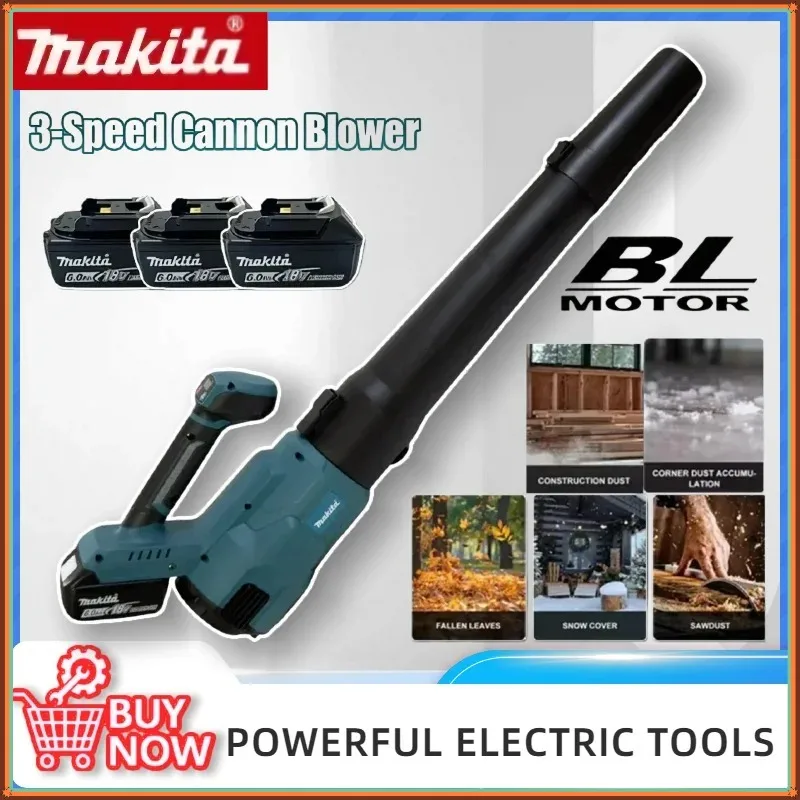 Makita Cordless Leaf blower 3-Speed Cannon Blower Super Powerful For Leaf Snow Dust Cleaning Blowing Power Tool For 18V Battery
Makita Cordless Leaf blower 3-Speed Cannon Blower Super Powerful For Leaf Snow Dust Cleaning Blowing Power Tool For 18V Battery