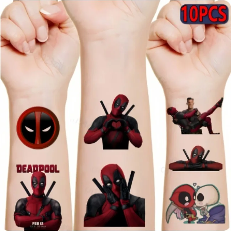 1/10/30Pcs Marvel Deadpool Tattoo Stickers Waterproof Cute Anime Cartoon Sticky Birthday Party Decoration Children's Toys Gifts
1/10/30Pcs Marvel Deadpool Tattoo Stickers Waterproof Cute Anime Cartoon Sticky Birthday Party Decoration Children's Toys Gifts
