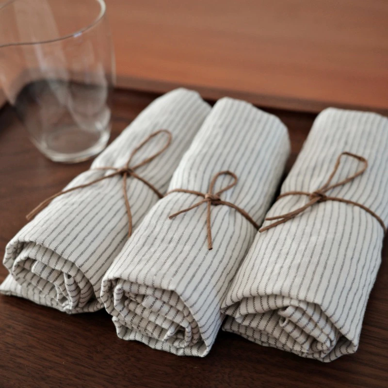 3PCS Japanese-style Minimalist Pure Linen 100% Color-woven Striped Multi-purpose Napkin Table Mat Tea Towel Dining Table Decor
3PCS Japanese-style Minimalist Pure Linen 100% Color-woven Striped Multi-purpose Napkin Table Mat Tea Towel Dining Table Decor