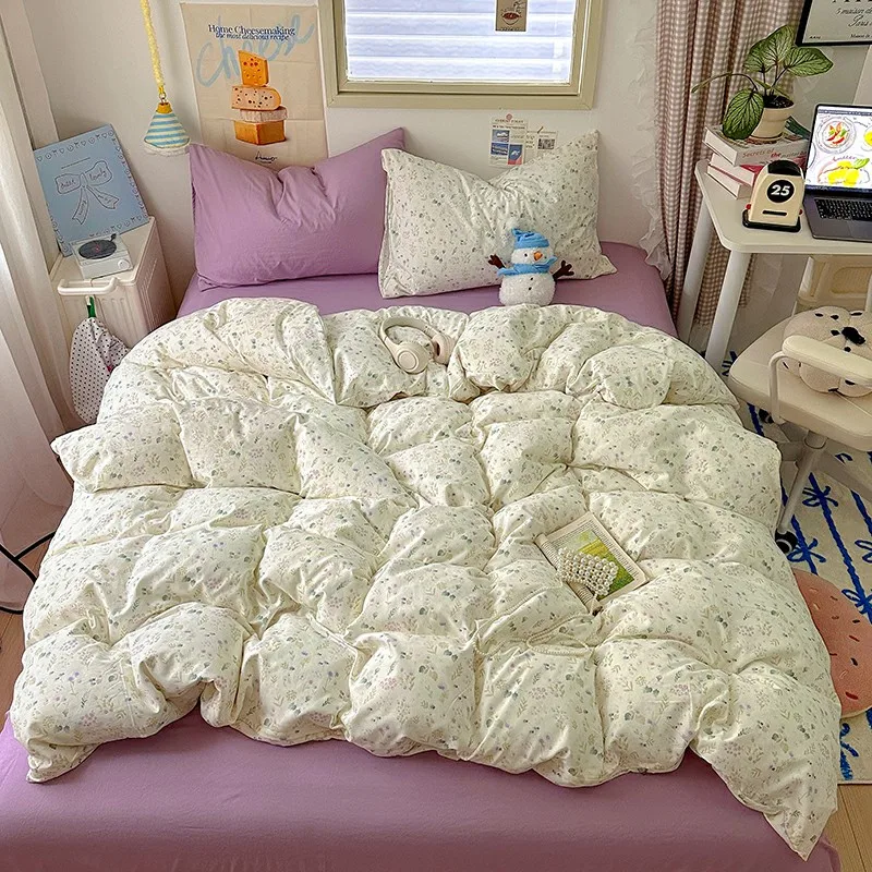 4pcs Floral Bed Sheets Set Home Textiles High Quality Water Washed Cotton Comforter Duvet Cover Elegant Anti-Pilling Bed Linen
4pcs Floral Bed Sheets Set Home Textiles High Quality Water Washed Cotton Comforter Duvet Cover Elegant Anti-Pilling Bed Linen