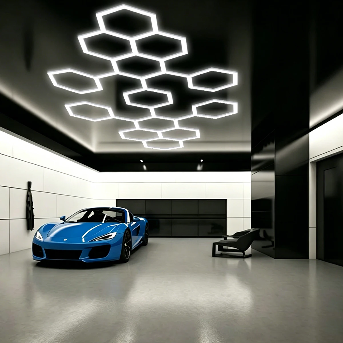 Hexagon LED Garage Light 110-240V 6500K Honeycomb Ceiling LED Lighting Tube for Car Detailing Shop Barbershop Gym Car Wash Room
Hexagon LED Garage Light 110-240V 6500K Honeycomb Ceiling LED Lighting Tube for Car Detailing Shop Barbershop Gym Car Wash Room