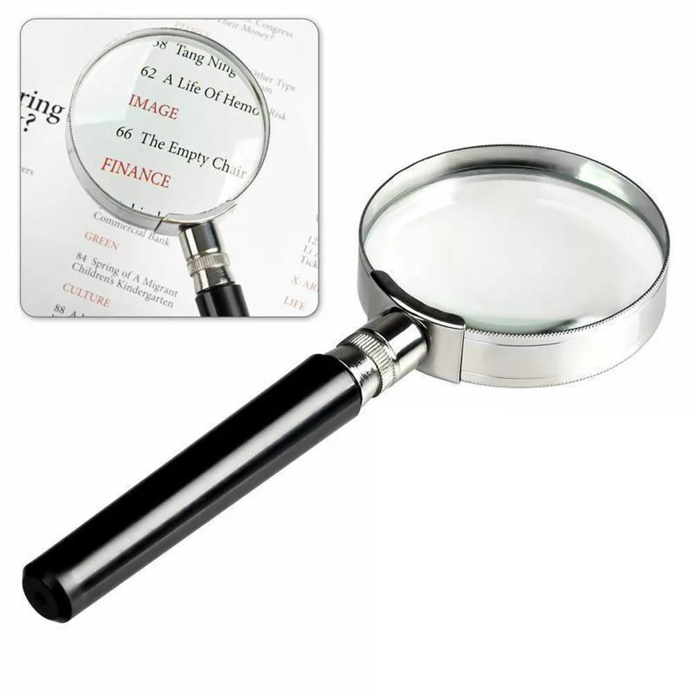 5X Magnification Handheld Magnifier Retro Handle Magnifier Eye Loupe Glass With Metal Handle High Magnification For Reading
5X Magnification Handheld Magnifier Retro Handle Magnifier Eye Loupe Glass With Metal Handle High Magnification For Reading