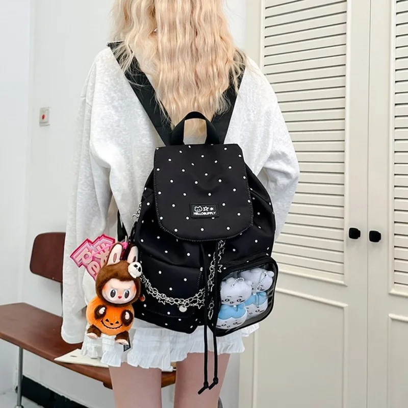 Daily leisure backpack, student backpack, college style large capacity cute polka dot pain bag, baby bag
Daily leisure backpack, student backpack, college style large capacity cute polka dot pain bag, baby bag
