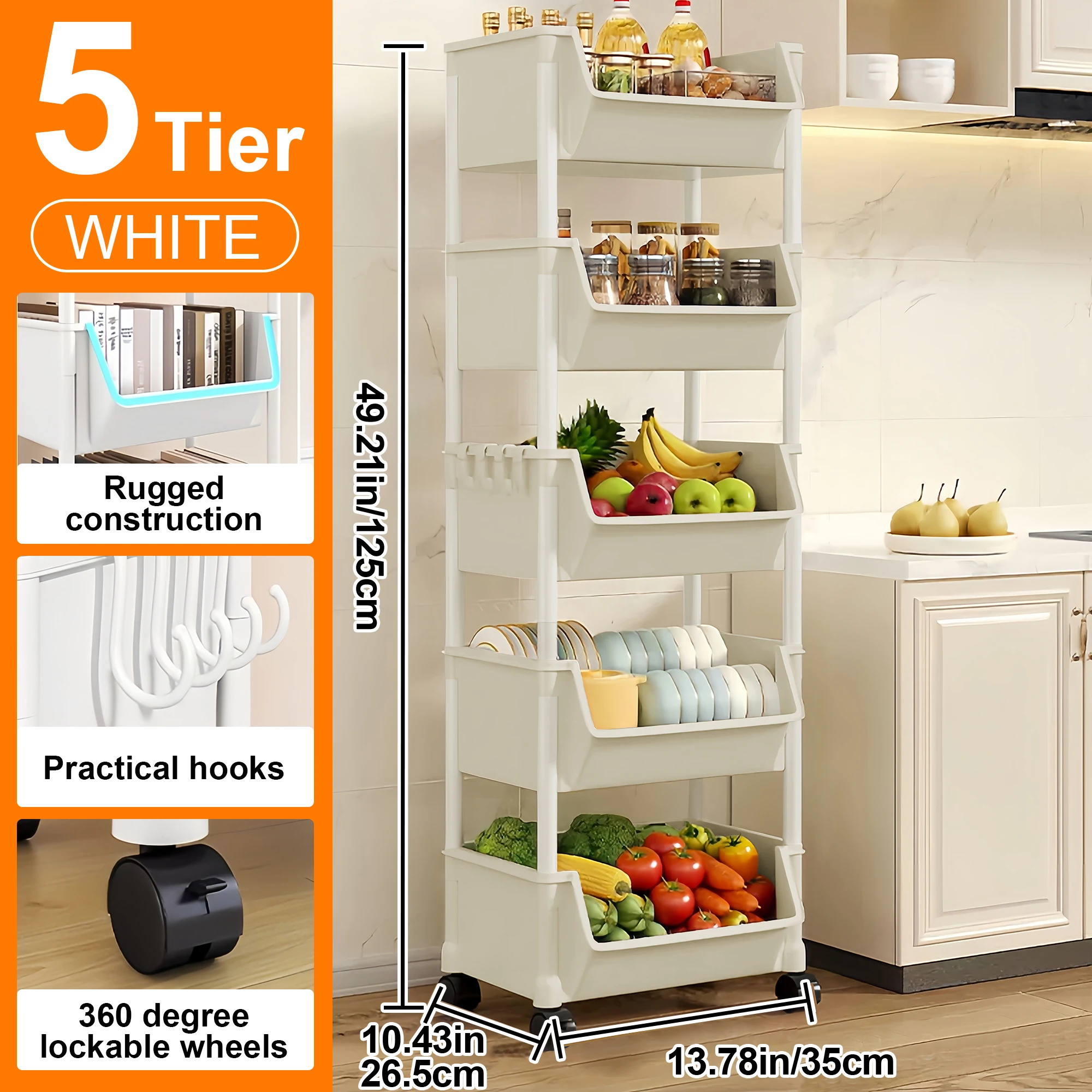 Foldable Trolley Bookshelf Kitchen Storage Rack Kitchen Corner Narrow Slit Storage Cabinet Bathroom Living Room Home Organizer
Foldable Trolley Bookshelf Kitchen Storage Rack Kitchen Corner Narrow Slit Storage Cabinet Bathroom Living Room Home Organizer