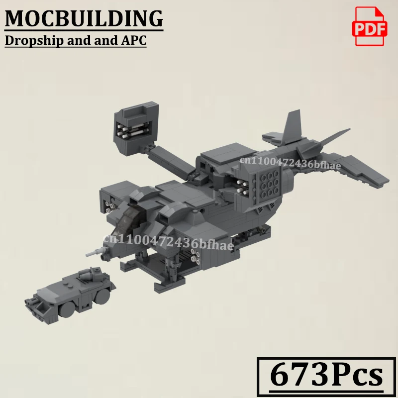 UD-4 Cheyenned Model Dropship MOCBUILDING Bricks Sci fi Aircraft Transport Car Construction Toys Gift Bricks
UD-4 Cheyenned Model Dropship MOCBUILDING Bricks Sci fi Aircraft Transport Car Construction Toys Gift Bricks