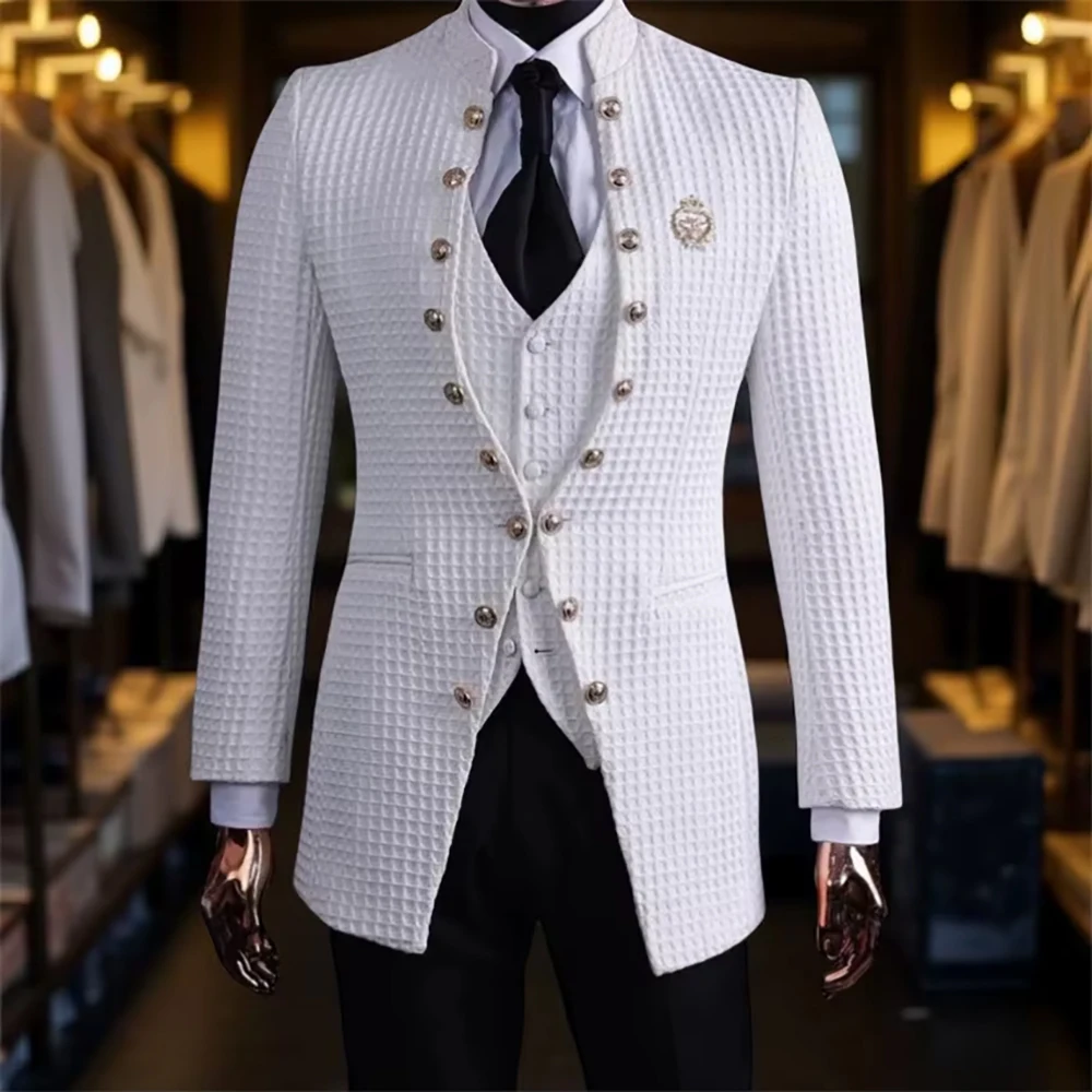 Formal Men's Suits Blazer Luxury 3 Piece Jacket Pants Vest Full Sets High Quality Male Clothing Customzied Outfits Terno
Formal Men's Suits Blazer Luxury 3 Piece Jacket Pants Vest Full Sets High Quality Male Clothing Customzied Outfits Terno