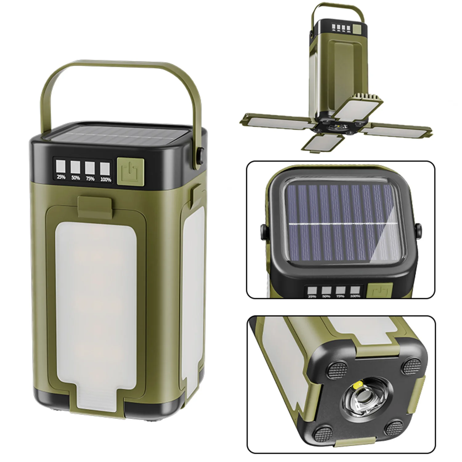 Solar LED Camping Lantern Portable Camping Lamp Rechargeable with 2000mAh Solar Charging & LED Power Indicator Lantern
Solar LED Camping Lantern Portable Camping Lamp Rechargeable with 2000mAh Solar Charging & LED Power Indicator Lantern