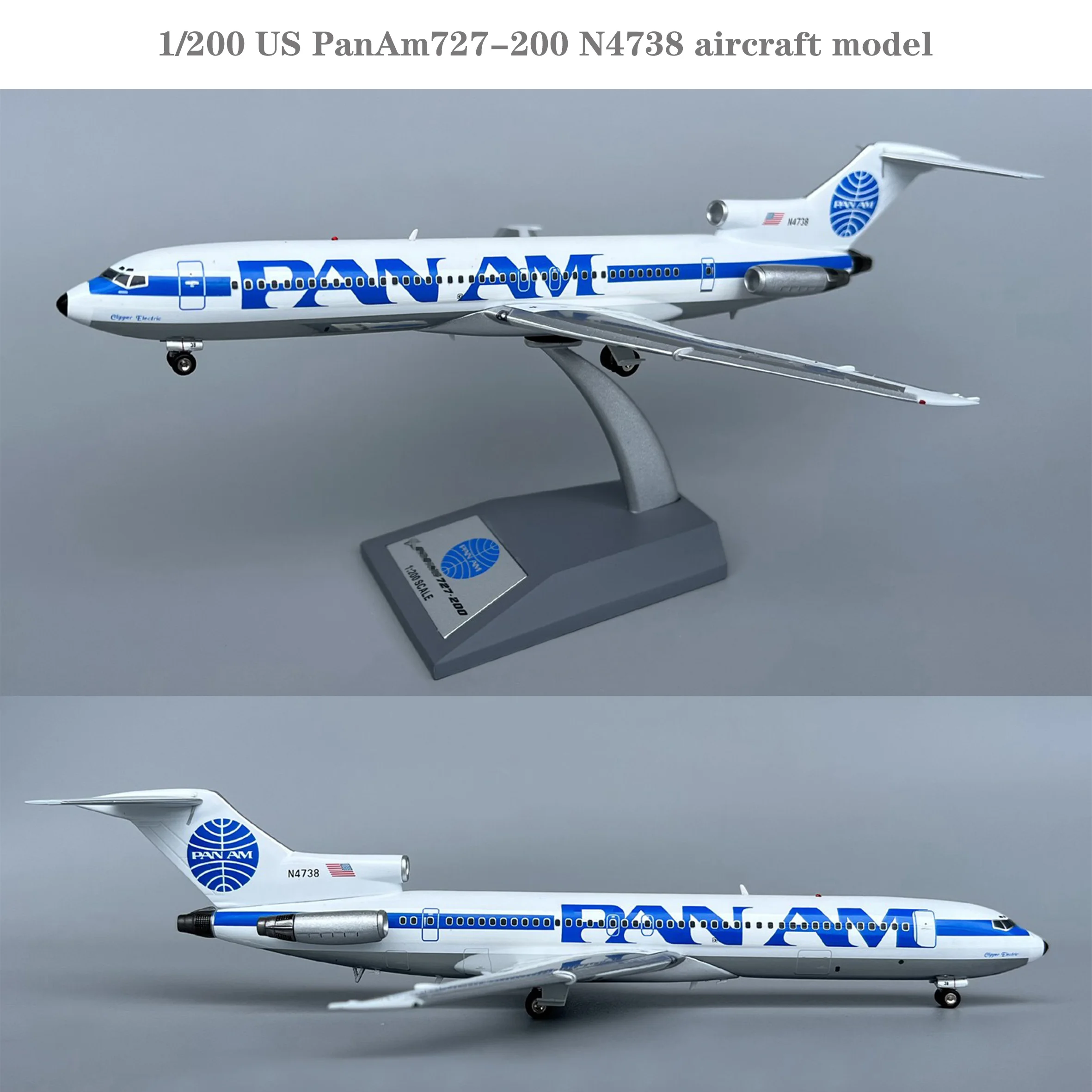 1/200 US PanAm727-200 N4738 aircraft model Alloy Collection Model
1/200 US PanAm727-200 N4738 aircraft model Alloy Collection Model