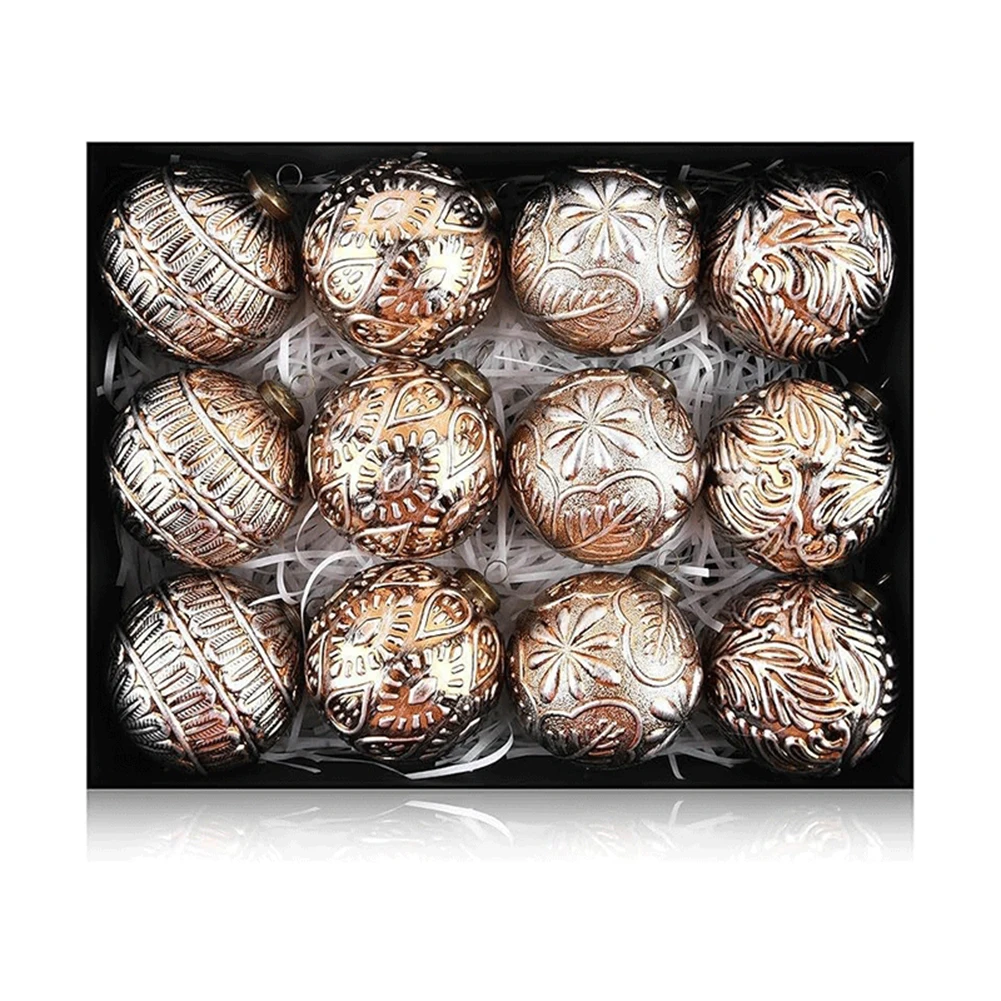 12Pcs 8cm Vintage Christmas Ball Christmas Hanging Decorations Xmas Tree Pendants Plastic Christmas Ornaments Ball New Year
12Pcs 8cm Vintage Christmas Ball Christmas Hanging Decorations Xmas Tree Pendants Plastic Christmas Ornaments Ball New Year