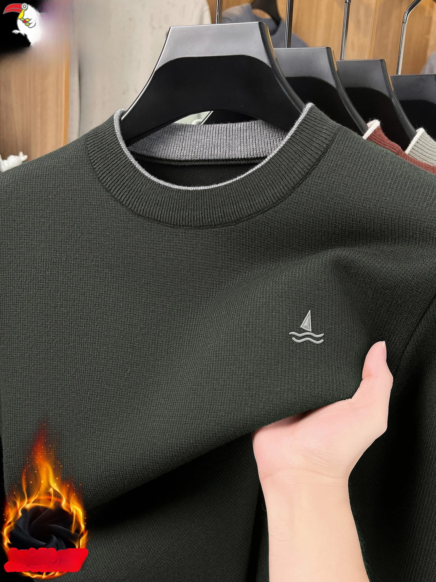 Thiened Fce Men's Knitted Sweater round Ne Base Layer Top Faionable Winter Warm Woolen Turtlene Pullover for Middl...
Thiened Fce Men's Knitted Sweater round Ne Base Layer Top Faionable Winter Warm Woolen Turtlene Pullover for Middl...