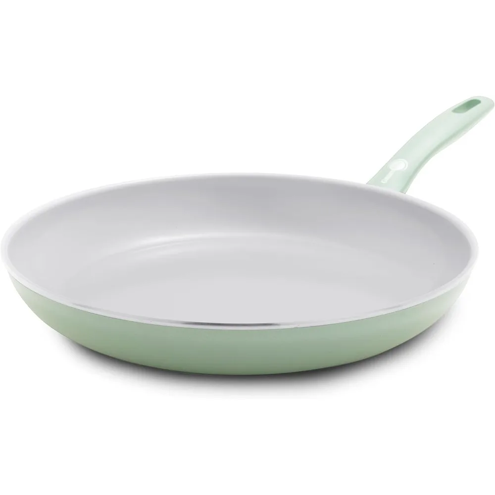Ceramic Nonstick Frying Pan Skillet PFAS-Free Non-Toxic Dishwasher Safe Oven Safe Stay Cool Handle Easy Pour Rims Pastel
Ceramic Nonstick Frying Pan Skillet PFAS-Free Non-Toxic Dishwasher Safe Oven Safe Stay Cool Handle Easy Pour Rims Pastel