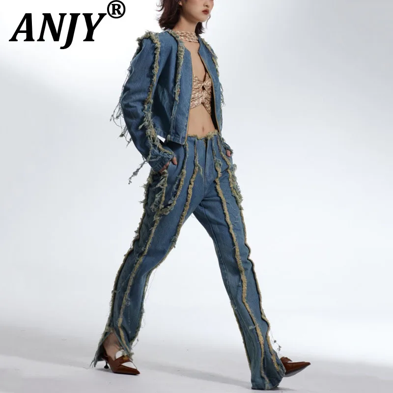 ANJY Autumn Winter New Women Fashion Washed Vintage Patchwork Denim Short Jacket Chic Ins Jeans Trend High-End Casual Set A16052
ANJY Autumn Winter New Women Fashion Washed Vintage Patchwork Denim Short Jacket Chic Ins Jeans Trend High-End Casual Set A16052