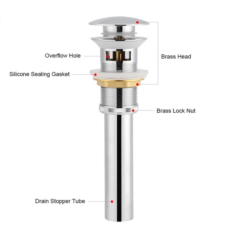 Durable Stainless Steel Sink Drain Overflow Hole Chrome Plated Basin Drain Anti-odor Bathroom Accessory Basin Drain
Durable Stainless Steel Sink Drain Overflow Hole Chrome Plated Basin Drain Anti-odor Bathroom Accessory Basin Drain