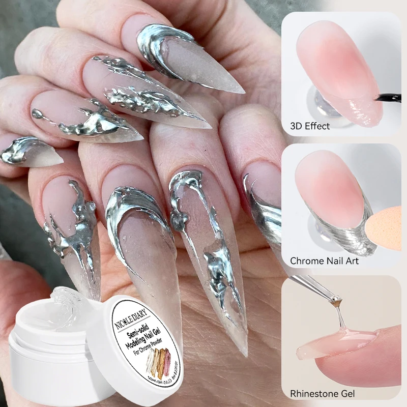 NICOLE DIARY Wave Liner Gel Nail Polish Semi Permanent Solid Molding Gel For DIY Painting Drawing Manicure Nails
NICOLE DIARY Wave Liner Gel Nail Polish Semi Permanent Solid Molding Gel For DIY Painting Drawing Manicure Nails