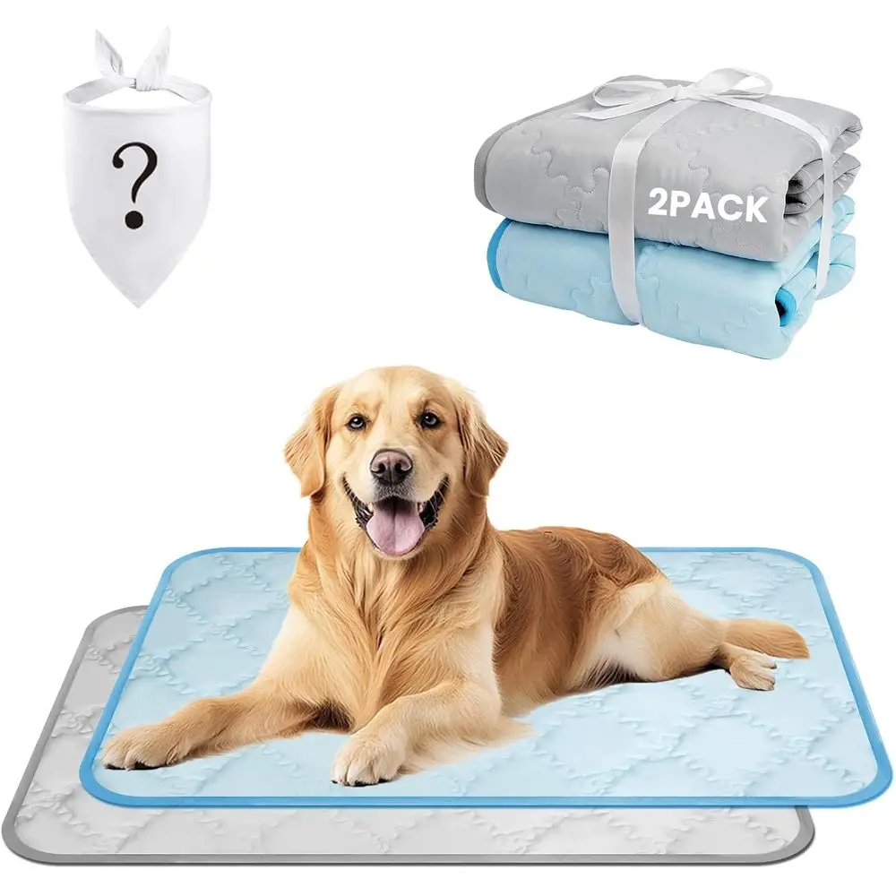 2-Pack Cooling Mats Set - Blue & Gray for Dogs & Cats (X-Large 39x58)
2-Pack Cooling Mats Set - Blue & Gray for Dogs & Cats (X-Large 39x58)
